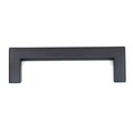 Emtek Warwick Cabinet Pull with 4 in Center to Center Flat Black Finish 86705US19